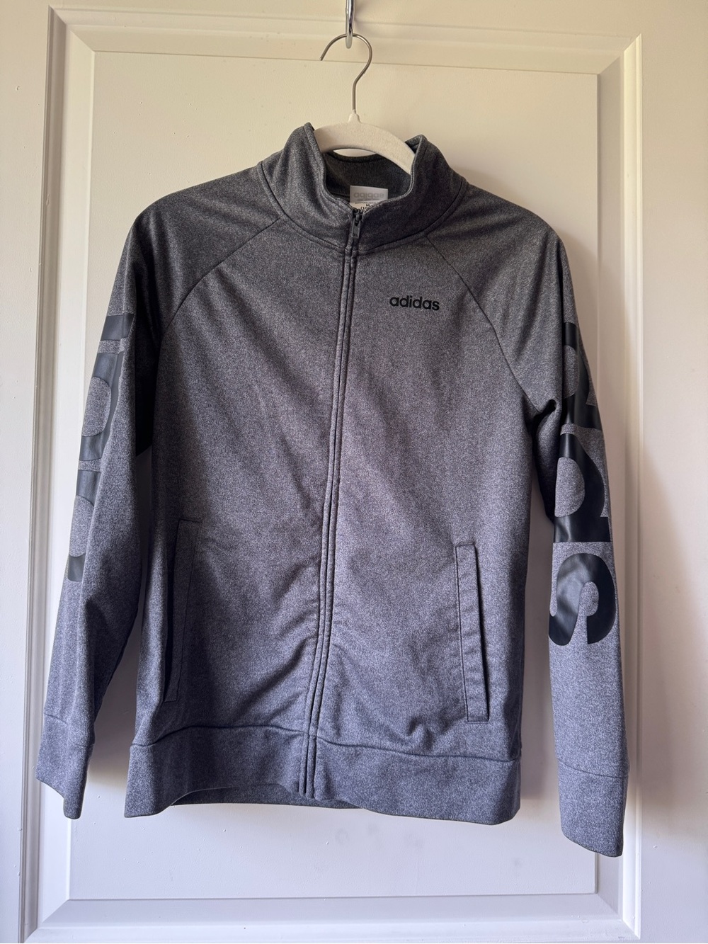 adidas  Grey Full-Zip Track Jacket